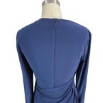 LRL Lauren Ralph Lauren Navy blue polyester/spandex dress Draped Sz 8 Photo 4