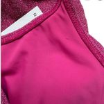 Good American 90s One Shoulder Hawaiian Large Pink Sparkle One Piece Swim Suit Photo 10