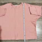Retrology Pink Ribbed Knit Oversized Batwing Dolman Sleeve Top Women 2X Photo 7