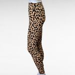 Balance Collection  Tan & Black Leopard Print Full Length Leggings Size Medium Photo 2