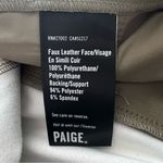 Paige  Women's Maria Pant Vegan Leather Self Belt Exposed Button Fly Photo 9