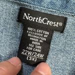North Crest  Vintage Denim Button Down Shirt Embroidered Bird Size 3X Photo 9