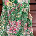 Maeve ANTHROPOLOGIE Floral Green AND PINK SEQUIN VERBENA Dress (2) Photo 4