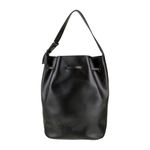 Cuyana  Women's Black Leather Adjustable Shoulder Strap Bucket Bag Photo 1