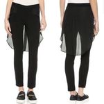 Haute Hippie Fairy Georgette Shirttail Black Pants Size 2 Silk WhimsyGoth Photo 4