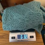 Vintage Y2K V neck Empire Sweater Bell Sleeves Women’s Sz Small Eyelet Pointelle Blue Photo 9