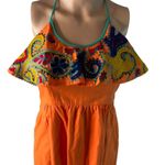 Judith March Judith March backless orange sundress embroidered sz small Photo 1
