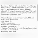 Billabong Wild Pursuit Romper in Yellow Size L/12 Photo 3