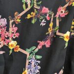 Ted Baker Vianna Gardens Frill Sleeve Dress A-line Black Floral Mini 5 = US 12 Photo 1