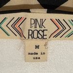 Pink Rose Black and Cream Checkered Midi Dress Size M Photo 5