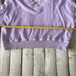 Aerie  V Neck Sweatshirt Purple Size S Photo 7