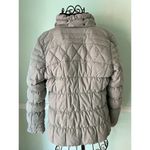 TOWMY gray down puffer coat warm full zip Large grey womens No Hood Photo 1