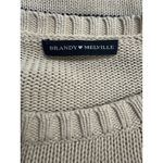 Brandy Melville  100% Cotton Striped Sweater Cream Navy Breton Pullover One Size Photo 3