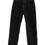 SheIn Baggy Black Denim Jeans with White Stitching Woman’s Size XS Photo 0