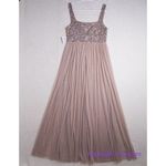 NEW Maya Bridesmaid sleeveless square neck maxi tulle dress in taupe blush,10 Pink Photo 11