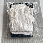 Vintage 60s Ivory Black Lace Two Piece Mini Dress Set Fits Size XS Photo 15