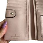 Kate Spade Pink Saffiano Leather Bow Snap Clutch Wallet Photo 3