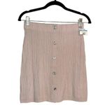 NEW ATM Anthony Thomas Melillo Merino Wool Ribbed Mini Skirt SMALL White Photo 1