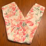 Abercrombie & Fitch Floral Print Skinny Ankle Jeans Pink & Green Size 4 / 27 Photo 7