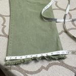 Loft  Sage Green Wide Leg Crop Frayed hems denim, size 12 Photo 6