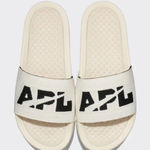 APL : Athletic Propulsion Labs Women's Big Logo Techloom Slide, Pristine/Black,11 Photo 0