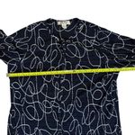 Vintage Pleat Pleat by Rafael Women's Abstract Print Dress Black & White S Photo 12