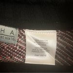 Joseph A Plaid Houndstooth Ruffle Hem Poncho Size M Photo 3