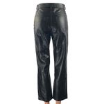 Abercrombie & Fitch Womens Black Faux Leather Vegan Flare Trousers Pants Size XS Photo 2