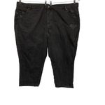 Old Navy Women's High Rise Slouchy Straight Cropped Jeans 30 Black Distressed Photo 6