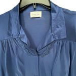 Vanity Fair Vintage House Coat Robe M Blue Nylon Buttons Sleep Shirt Made USA Photo 2