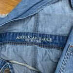 American Eagle American‎ Eagle Denim Overalls Shorts Womens Medium Distressed Frayed Shortalls Photo 5