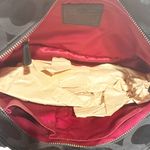 Coach  Op Art Madison Purse Blk Signature Sateen Jacquard & Leather Handles 20481 Photo 4