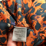 Devlin  Orange Floral Surplice Front Cut Out Back Sleeveless Top Size XS Photo 9