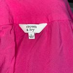 Crown & Ivy Pink Tie Back, Open Back Blouse- Large Photo 3