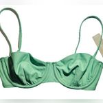 J.Crew Balconette Underwire Bikini Top Olive Green Sage Swim Ruched Sze 32C NWT Photo 0