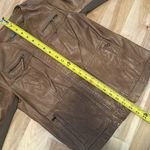 Vince  Tan Brown Leather Moto Jacket Small Photo 12