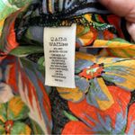 C&C California  Linen Blend Tropical Maxi Dress Caftan Coverup. Size Medium. Photo 10