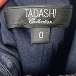 Tadashi Shoji Tadashi Collection Navy Silk Chiffon Beaded Gown Formal Evening Dress Size 0 Photo 8