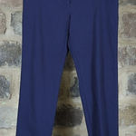 Mario Serrani Made in Italy Woman's Size 8 Blue Black Geometric Shape Trousers Photo 0