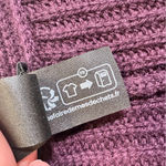 ALLSAINTS  Purple Wool Blend Ribbed Knit Cape Womens OS Fall Winter Cozy Preppy Photo 6