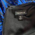 Torrid Blue Velvet Surplice V-Neck Long Sleeve Faux Wrap Sheath Dress Size 12 Photo 10