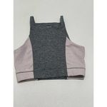 We Over Me Wip Crop Top Sports Bra Dark Grey Shale Pink XS Extra Small Gray Photo 7