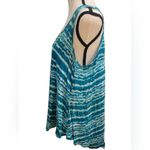 Bobeau Teal Tie Dye Hi Low Rayon Tank Sz M Photo 1