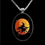 1pc Trendy Witch Avatar Oval Fashion Trend Necklace Fashion Jewelry Accessories Silver Photo 8