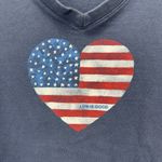 Life is Good Blue American Flag Heart V Neck Crusher Tee Size XXXL 3X Photo 2