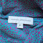 Amanda Uprichard  Women's Silk Dress Surplice Faux‎ Wrap Drape Blue Size XS / P Photo 6