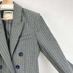 L'Agence Kenzie Double Breasted Blazer Jacket Pinstripe Gray Classic Preppy US 4 Photo 11