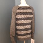 J.Crew  gray white & navy diagonal stripe sweater Photo 3