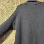 Black Knit Long Double Breasted Cardigan Sweater L Size L Photo 6