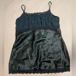 Charlotte Russe Sweet black satin cami with empire waist, adjustable straps and a bit of sparkle Photo 0